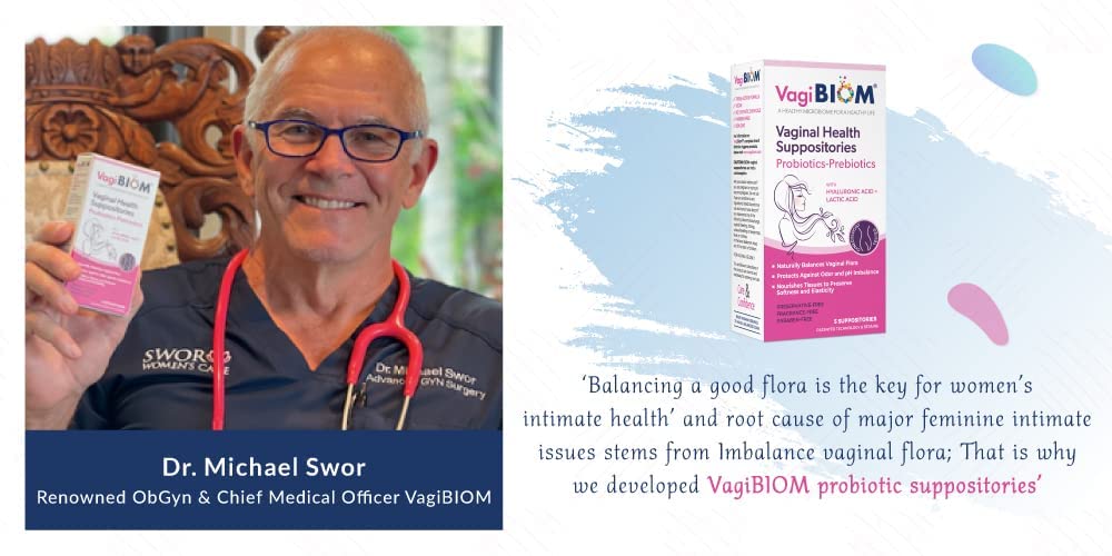 Biom Vaginal Probiotic Suppository: Natural Vaginal pH and Odor Control Regimen; Balance Biom Probiotics buy supplements canada