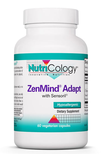 NutriCology ZenMind Adapt - 200 mg L-Theanine, 125 mg Ashwagandha & 550 mg GABA - Supports Stress Response and Calmness - Vegetarian Capsules - Hypoallergenic Formula - 30 Servings - 60 Capsules Allergy Research Group buy supplements canada