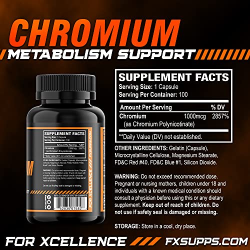 FX Supps Chromium Polynicotinate 1000 mcg (100 Capsules) Weight Management Supplements FXSUPPS buy supplements canada