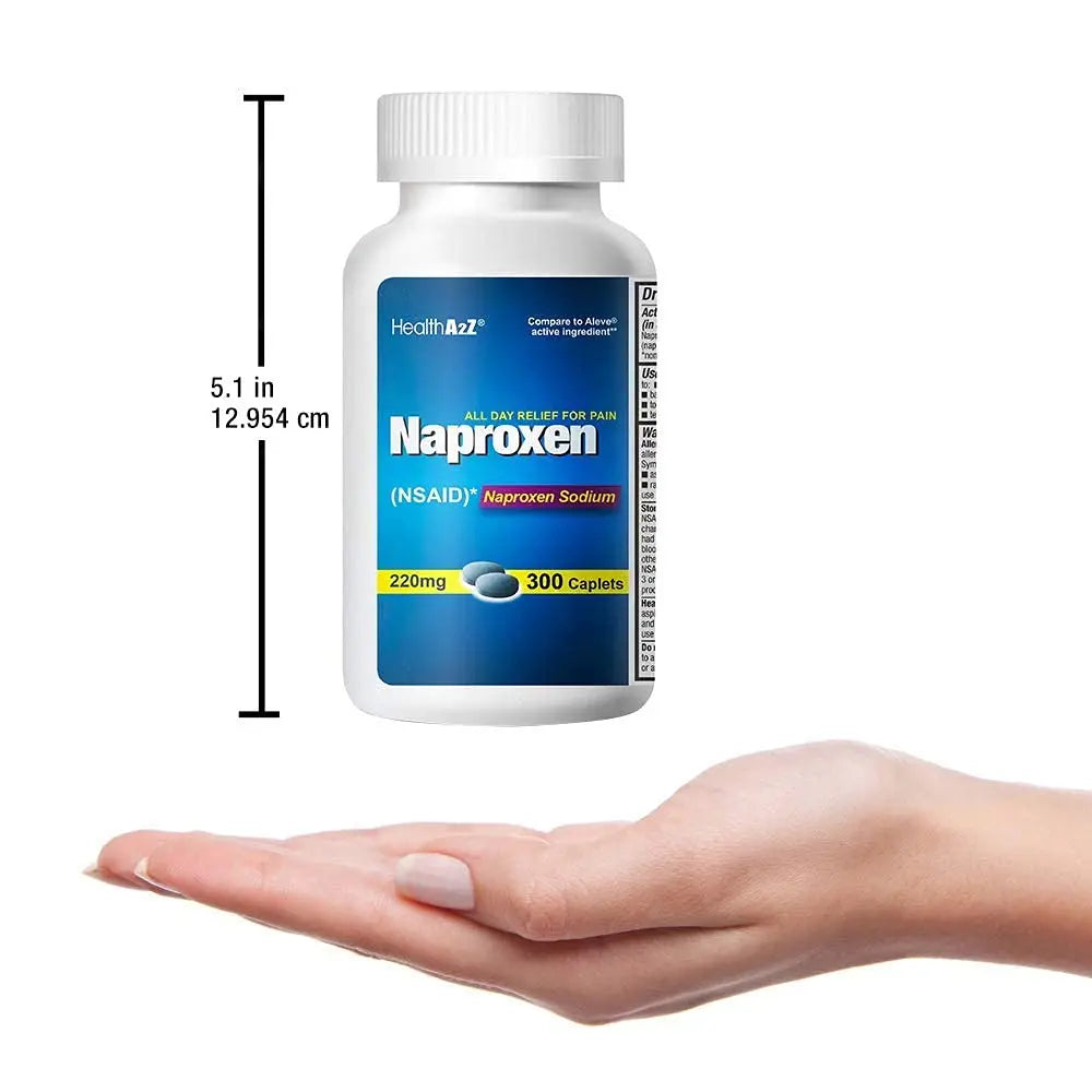 HealthA2Z® Naproxen Sodium 220mg | 300 Caplets | NSAID | Pain Reliever & Fever Reducer HealthA2Z buy supplements canada