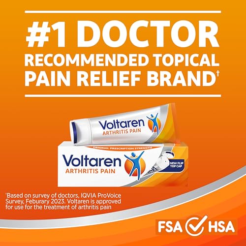 Voltaren Arthritis Pain Relief Gel, Diclofenac Sodium, 1% (NSAID), Clinically Proven Powerful Pain Reliever with Easy Open Flip Top Cap, No Prescription Needed, 5.3oz Voltaren buy supplements canada