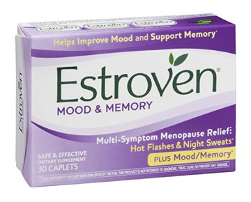 Estroven Plus Mood & Memory Caplets for Menopause, 30-Count Boxes (Pack of 2) Estroven buy supplements canada