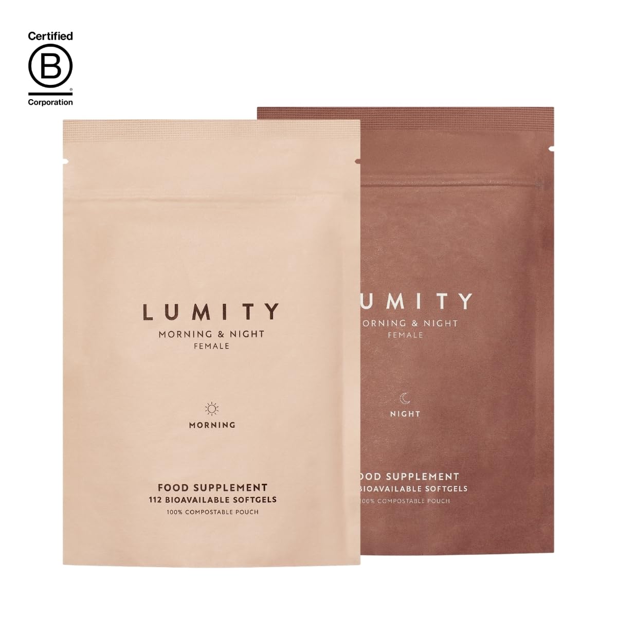 Lumity Morning & Night Female Supplement - 24-Hour Nutritional Support for Perimenopause, Energy, Sleep Quality, Hormones, Skin & Eye Health - Vitamins, Minerals, Amino Acids & Omega 3s, 4-Week Supply LUMITY buy supplements canada