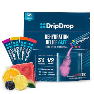 DripDrop Hydration - Electrolyte Powder Packets - Watermelon, Berry, Orange, Lemon DripDrop buy supplements canada