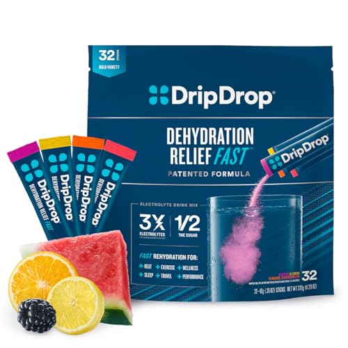 DripDrop Hydration - Electrolyte Powder Packets - Watermelon, Berry, Orange, Lemon DripDrop buy supplements canada