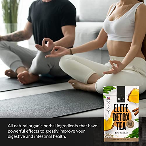 Elite Detox Tea: Natural Organic 7-Herbal Blend for Gentle Cleansing as Needed. Bloating Tea Elite Source Labs buy supplements canada