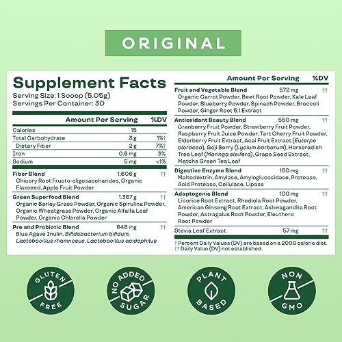 Bloom Nutrition Super Greens Powder Smoothie & Juice Mix (Original) Bloom Nutrition buy supplements canada