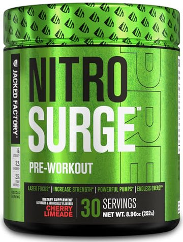 NITROSURGE Pre Workout Supplement - Endless Energy, Instant Strength Gains Jacked Factory buy supplements canada