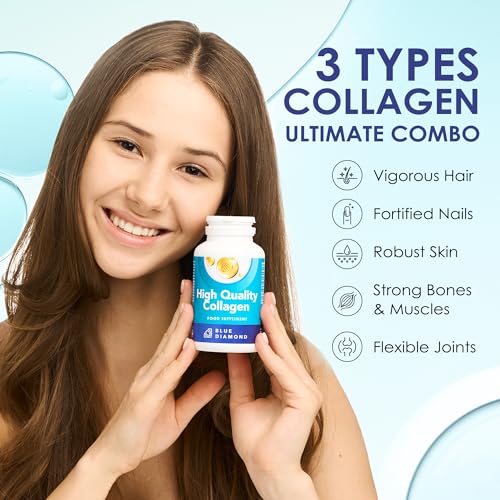 Premium 90 Marine Capsules - 530mg Natural Marine Collagen with Porcine & Bovine Collagen BLUE DIAMOND buy supplements canada