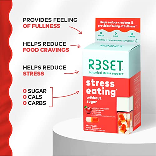 R3SET Stress Eating Daily Supplement Capsules – Apple Cinnamon – 28ct R3SET buy supplements canada