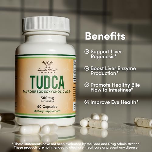 TUDCA Bile Salts Liver Support Supplement, 500mg Servings, Liver and Gallbladder Double Wood Supplements buy supplements canada