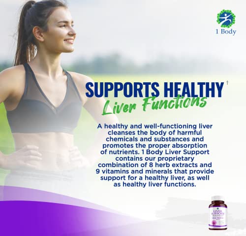 1 Body Liver Support: Twin Pack - 60 Capsules Each - Milk Thistle 1 Body buy supplements canada