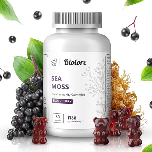 Biolore Sea Moss Gummies with Elderberry, Contains Irish Sea Moss, Organic Extract Biolore buy supplements canada