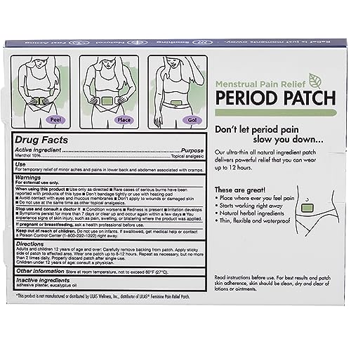 HealthWise Menstrual Pain Relief Period Patch | 10% Menthol | Strong, Soothing Relief HealthWise buy supplements canada