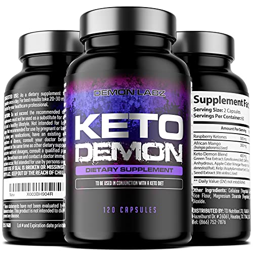 Keto Demon – Hardcore Keto Pills – Use with The Keto Diet – Packed with Raspberry Ketones Demon Labz buy supplements canada