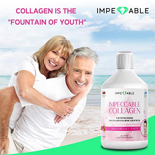 IMPECCABLE Collagen 10.000mg hydrolyzed Sugar Free Liquid Marine Collagen | Supplements for Women and Men Impeccable buy supplements canada