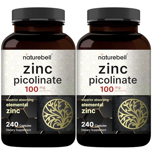 NatureBell Zinc Picolinate 100mg, 480 Count Capsules - Supports Immune System NatureBell buy supplements canada