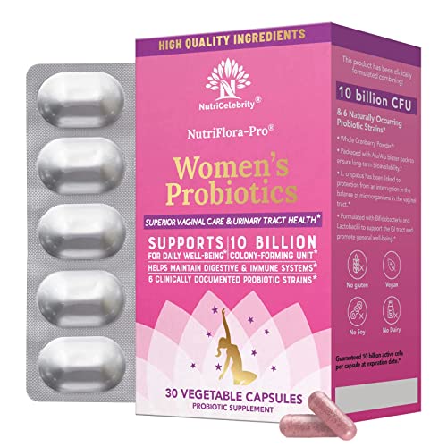 NutriCelebrity NutriFlora-Pro Probiotics for Women - Support Vaginal, Urinary Health (UTI) Nutricelebrity buy supplements canada