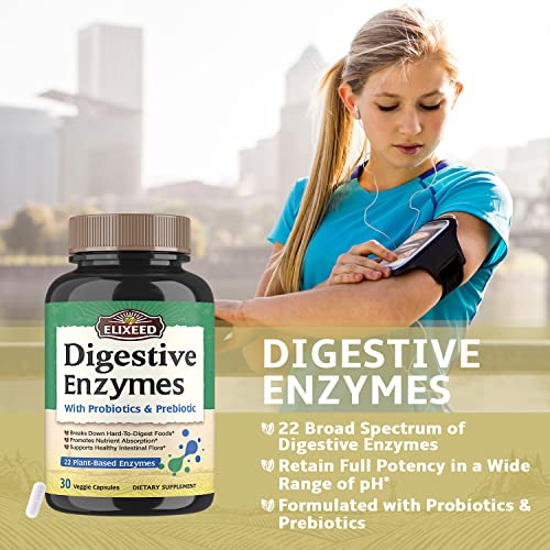 Elixeed Digestive Enzymes Plus Probiotics & Prebiotics, 22 Digestive Enzymes with Amylase Elixeed buy supplements canada
