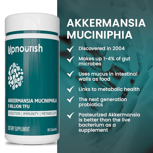 Akkermansia Muciniphila Probiotics for Digestive Health - 5 Billion TFU Akkermansia Probiotic UpNourish buy supplements canada