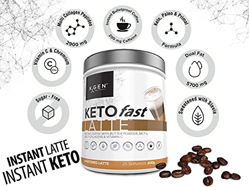 Instant Bulletproof Keto Coffee Creamer UK Made Collagen Latte | Butter Powder, Coconut MCTs & Vitamin C K GEN ketogenic enhancement buy supplements canada