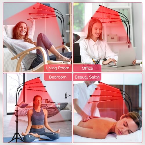 Devowellte Red Light Lamp for Face, 80 LEDs Red Light Lamp Height Free Adjustment Infrared Light Devowellte buy supplements canada
