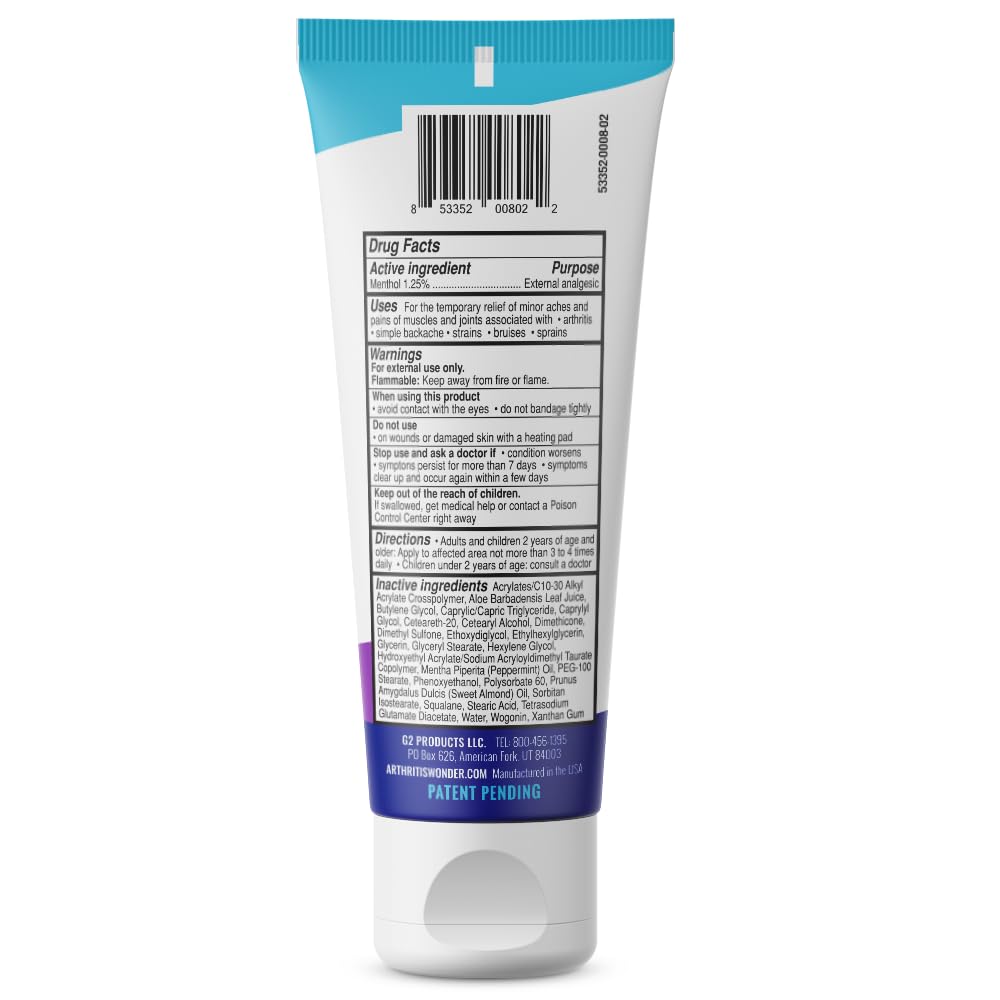 Arthritis Wonder Pain Relief Cream, 4 oz – Arthritis Pain Relief Cream for Hand, Knee, Foot and Wrist Joints – Fast-Acting, Deep Penetrating, Non-Greasy Formula with Natural Wogonin Arthritis Wonder buy supplements canada