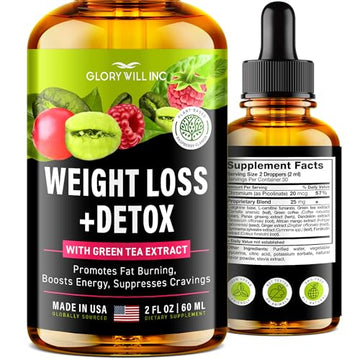 Glory Will Inc Weight Loss Drops Natural Detox Made in USA - Diet Drops for Fat Loss healthsupps.co.uk buy supplements canada
