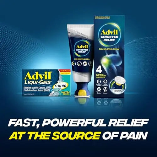 Advil Liqui-Gels minis Pain Reliever and Fever Reducer, Pain Medicine for Adults with Ibuprofen 200mg for Pain Relief - 50x2 Liquid Filled Capsules Advil buy supplements canada