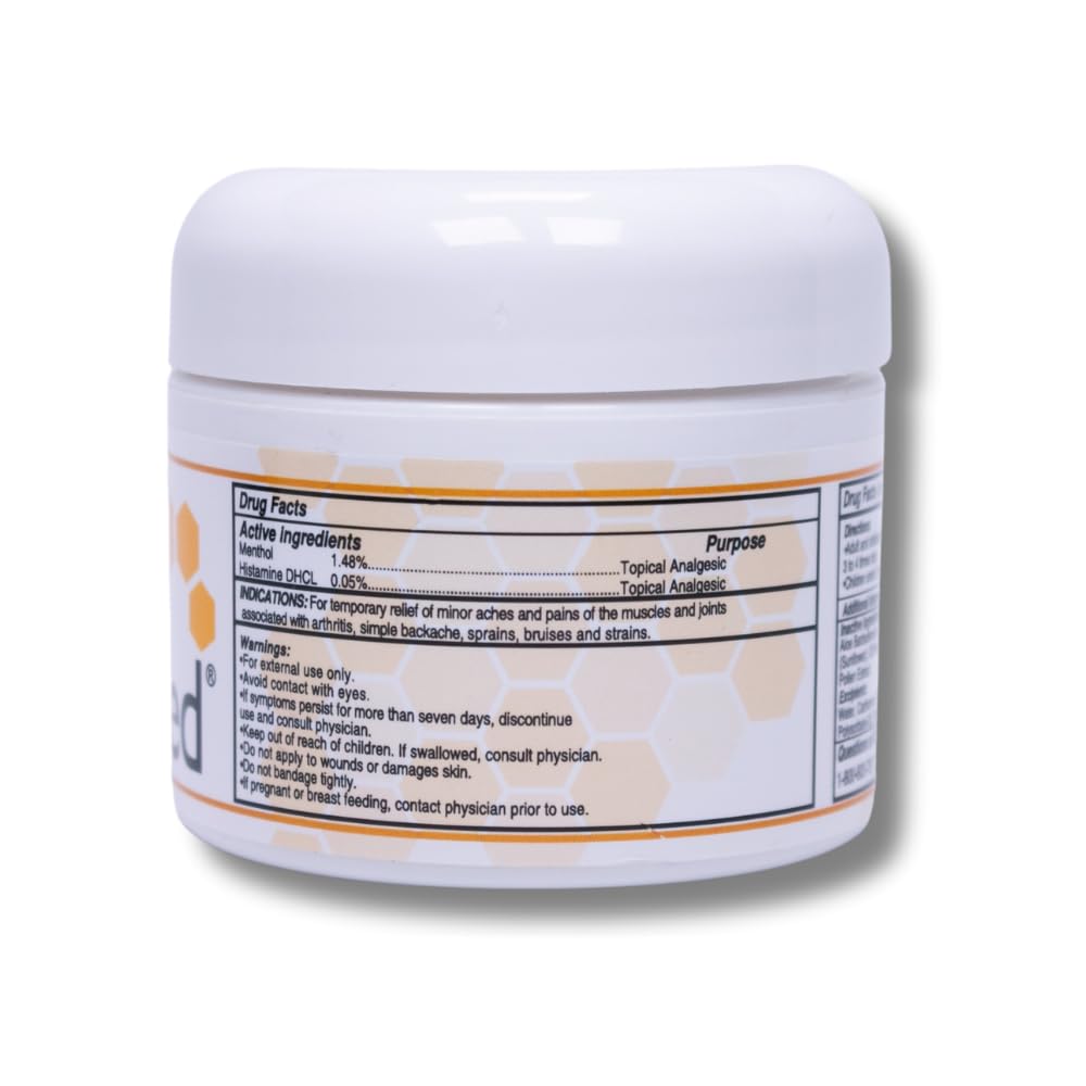 AbeeMed Cream Bee Venom Apitoxin for Aches - Menthol - Histamine DHCL - Bee Polen - Chamomile - Support for Neck and Backache - Supports Joint & Muscle Discomfort - Sprains, Bruises and Strains V2 ABEE MED buy supplements canada