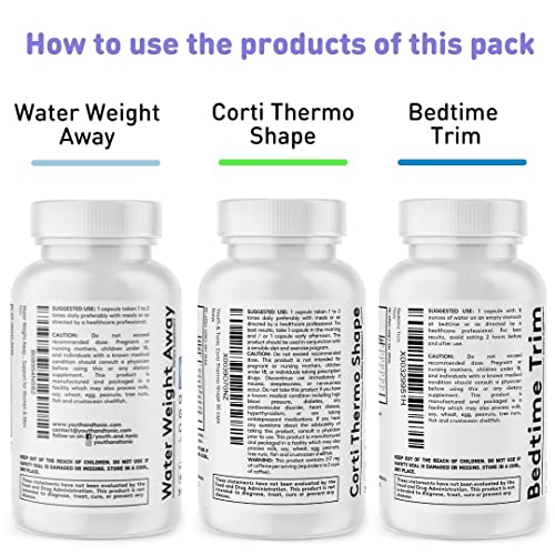 Youth & Tonic Shred Sculpt Lean 3 x Diet Pills w Water Weight Away & Cortithermo Shape Youth & Tonic buy supplements canada