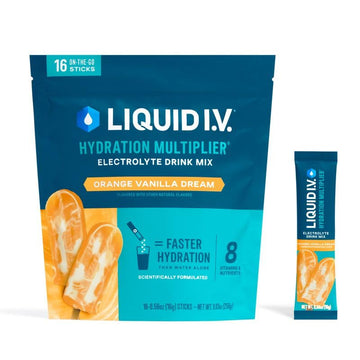 Liquid I.V.® Hydration Multiplier - Orange Vanilla Dream | Electrolyte Powder Drink Mix | 1 Pack (16 Servings) Liquid I.V. buy supplements canada