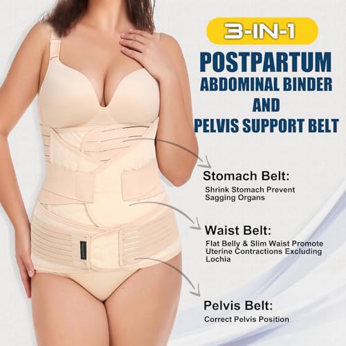 ChongErfei 3 in 1 Postpartum Support - Recovery Belly/waist/pelvis Belt Shapewear Slimming ChongErfei buy supplements canada