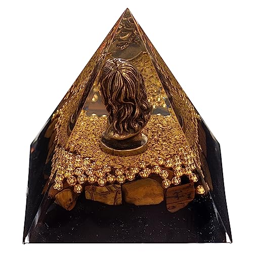 FENGSHUI-CAISHEN Mini Jesus Figurine in Healing Crystal Orgone Pyramid - Obsidian Tiger's Eye FENGSHUI-CAISHEN buy supplements canada