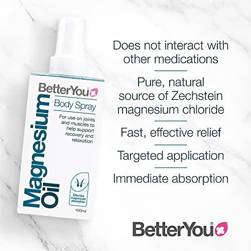 BetterYou Magnesium Oil Body Spray, Pure and Natural Source of Magnesium Chloride BetterYou buy supplements canada