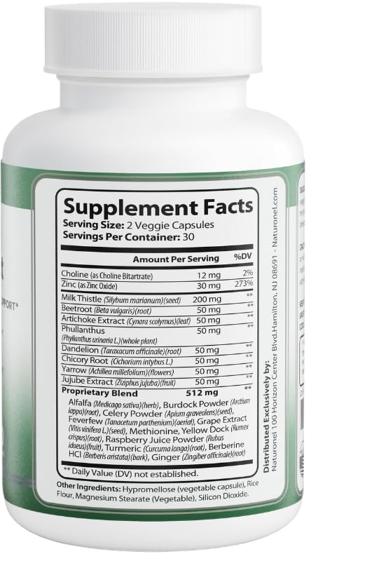 Naturonel Liver Protect – Liver Cleanse Detox & Repair | Liver Detox with Milk Thistle, Beetroot, Artichoke, Dandelion, Chicory, Yarrow, Jujube & Herbal Detox Blend | Made in USA, GMP Certified (1) Naturonel buy supplements canada