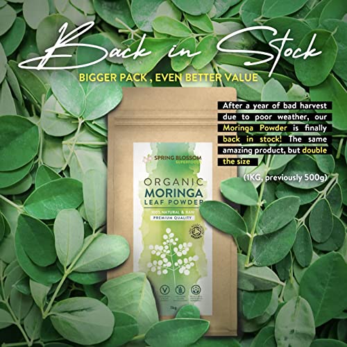 1KG Moringa Superleaf Powder Oleifera 100% Organic Raw Premium Quality Non-GMO Spring Blossom buy supplements canada