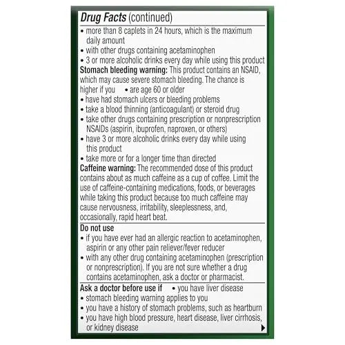 Excedrin Extra Strength Caplets for Headache Pain Relief, Acetaminophen 250mg, Aspirin 250mg, Caffeine 65mg, Pain Reliever, 24 count Excedrin buy supplements canada