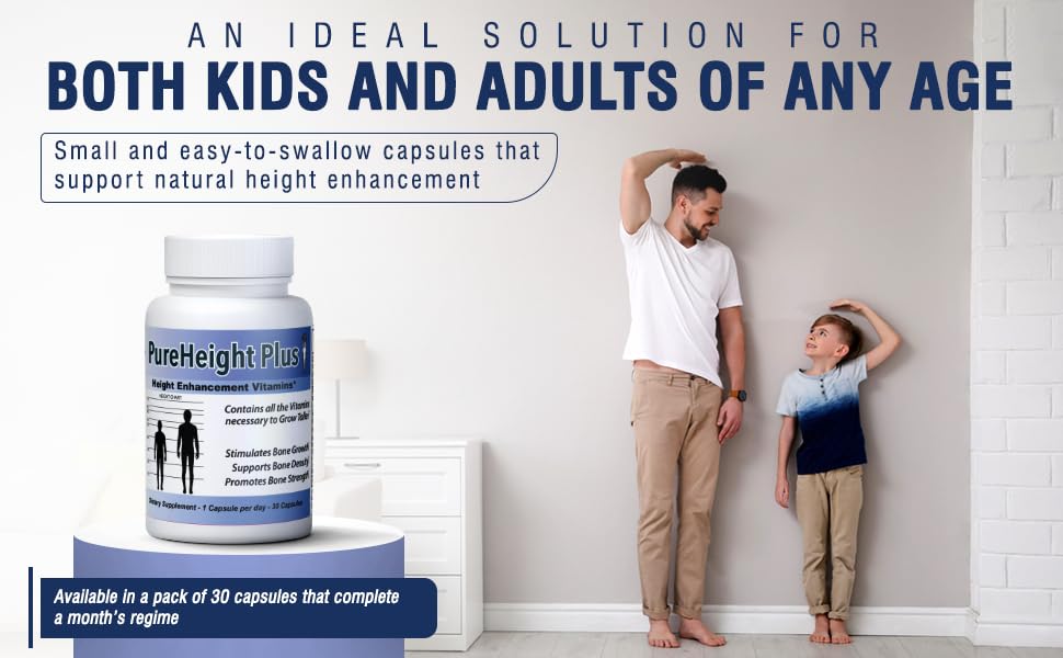 Height Growth Vitamins Grow Taller - Increase Bone Strength Bone Density Bone Growth PURE BIOTECHNOLOGIES buy supplements canada