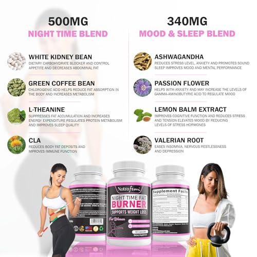 Nutrafemi Night time Fat Burner, Weight Loss Pills for Women – Thermogenic Fat Burner Nutrafemi buy supplements canada