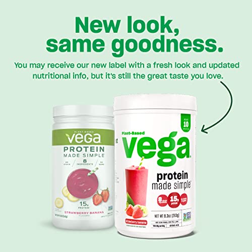 Vega Protein Made Simple Protein Powder, Strawberry Banana - Stevia Free, Vegan Vega buy supplements canada