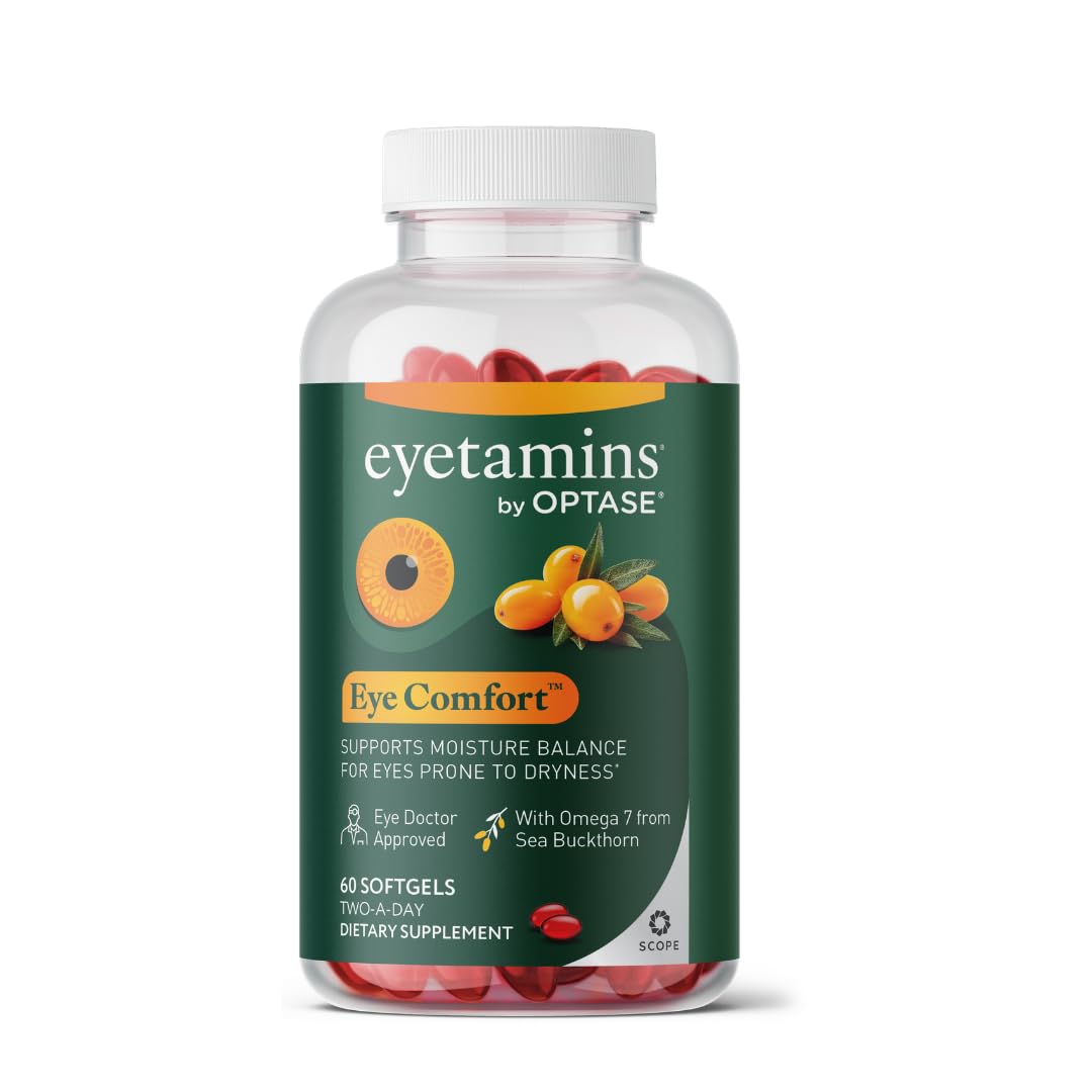 eyetamins® by OPTASE® Eye Comfort™ - 60 Softgels - Eye Doctor Recommended - an Omega-Based Eye Supplement formulated to Support Moisture Balance and Eye Comfort from Within. Plant Based Soft gels. eyetamins buy supplements canada