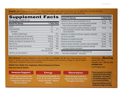 Emergen-C Super Orange Vitamin C - 30 Count (Pack of 4) (Packaging may vary) Emergen-C buy supplements canada