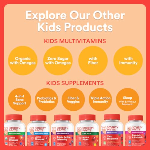 SmartyPants Kids Multivitamin Gummies with Omega 3 DHA/EPA, Vitamins D3, C, B12, B6, A, K, and Zinc, Gluten Free SmartyPants buy supplements canada