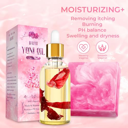 Yoni Soap Bars & Natural Yoni Oil Set, Natural Yoni Oil Vaginal Wash for Women Feminine Wash BASSI buy supplements canada