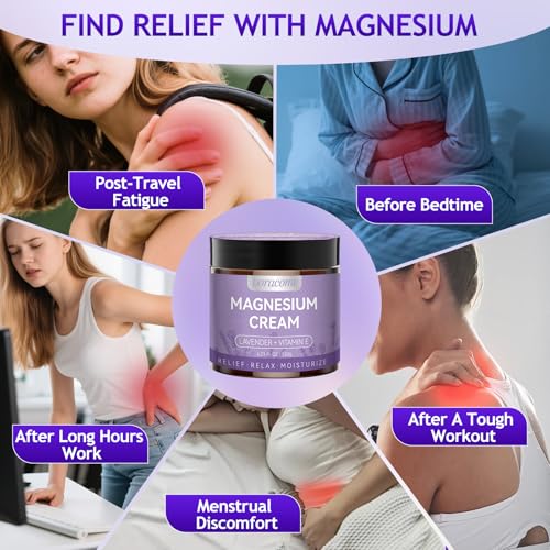 Doracome Magnesium Moisturizing Cream for Muscle Relief, Sleep Support and Stress Relief, Fast-Absorbing Formula,Skin Friendly,Lightly Scented-SJX Doracome buy supplements canada