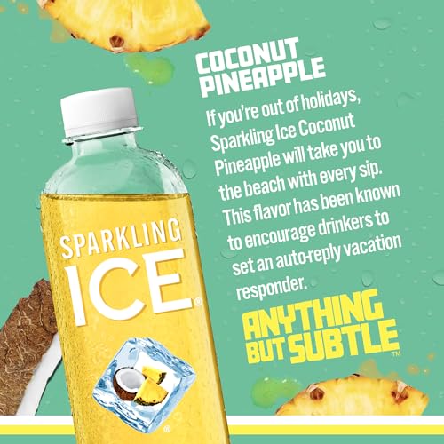 Sparkling Ice, Coconut Pineapple Sparkling Water, Zero Sugar Flavored Water, with Vitamin Sparkling ICE buy supplements canada