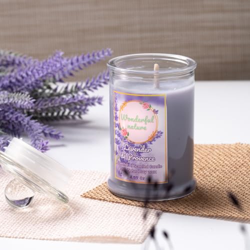 Wonderfulnature Lavender de Provence Pure Essential Oil Scented Candle, Aromatherapy WONDERFUL NATURE buy supplements canada