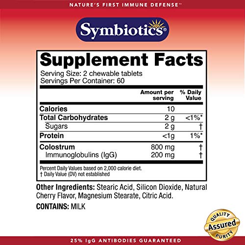 Symbiotics Colostrum 120ct Chewables Plus - Immunity Support for Adult & Kids Symbiotics buy supplements canada
