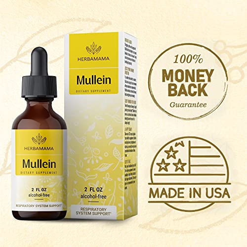Mullein Leaf Tincture - Lung Cleanse - Vegan Lung Detox - Respiratory Health HERBAMAMA buy supplements canada